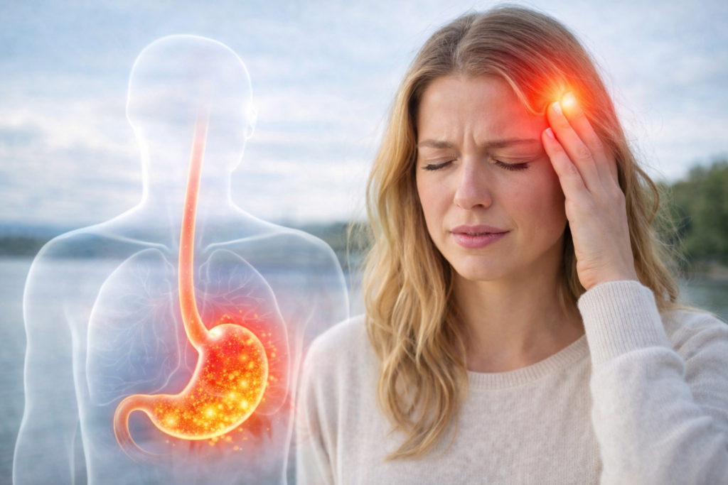 Kun je hoofdpijn krijgen door brandend maagzuur? Ontdek hoe reflux samenhangt met hoofdpijn en wat je kunt doen om de oorzaak aan te pakken.