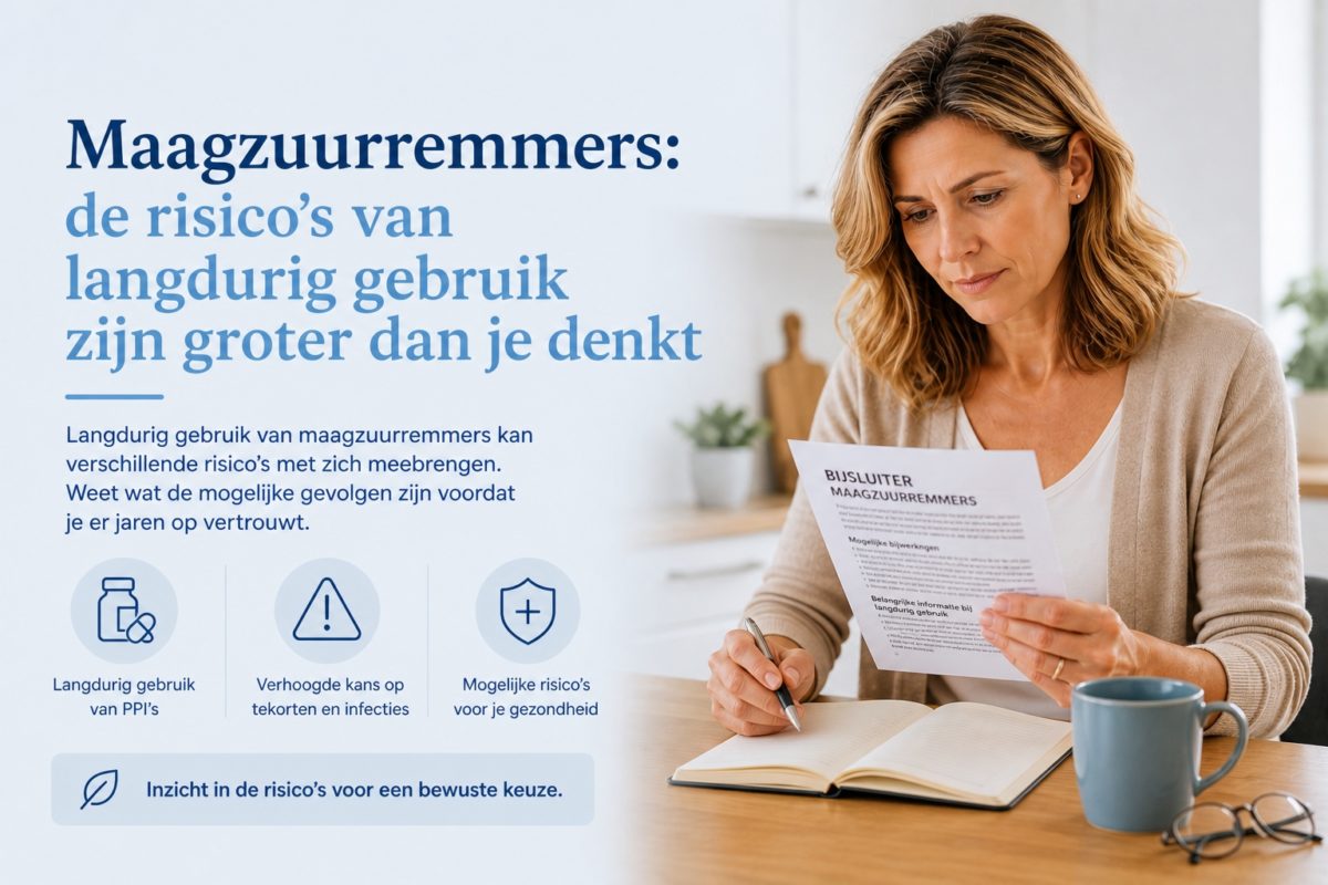 Langdurig gebruik van maagzuurremmers en mogelijke gezondheidsrisico’s bij reflux